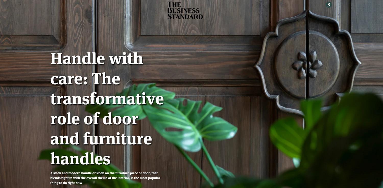 TBS News Talked with Chinta sthapatya about The transformative role of door and furniture handles